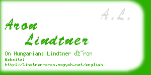 aron lindtner business card